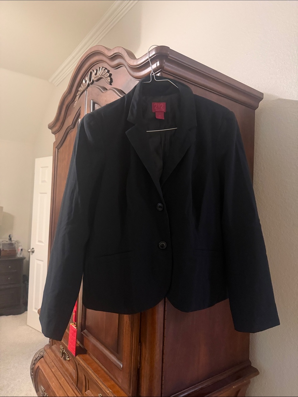 212 Collection Dark Navy Women's Two-Button Blazer